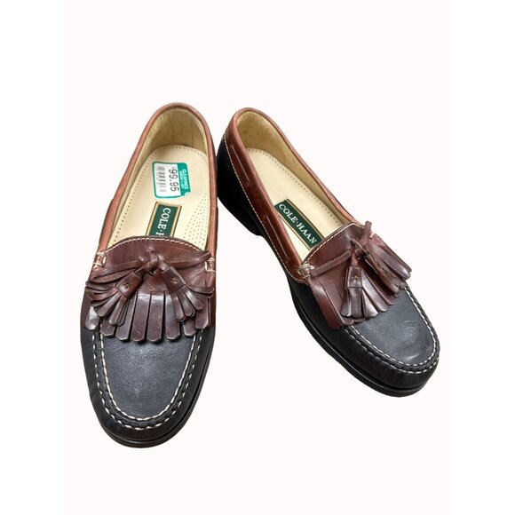 Cole Haan men’s brown leather tassel slip on loafer shoes 9D SKU 6266 main image 6